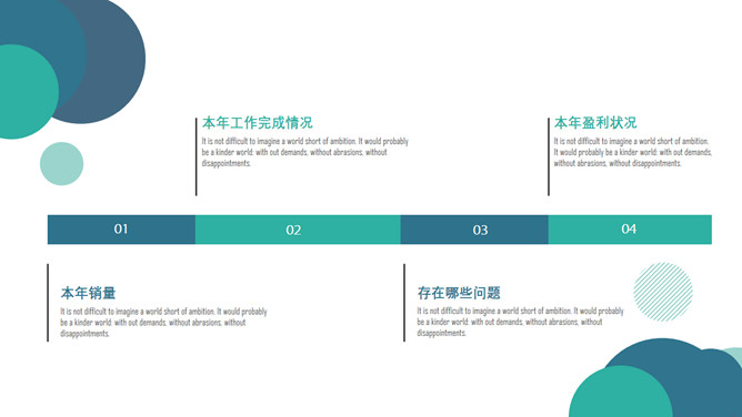 圆圈泡泡工作汇报PPT模板_第3页PPT效果图