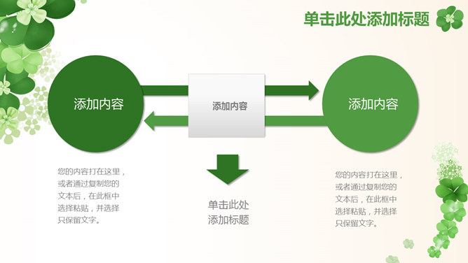 清新幸运草四叶草PPT模板_第5页PPT效果图