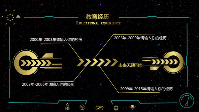 炫酷科技感个人简历PPT模板_第2页PPT效果图