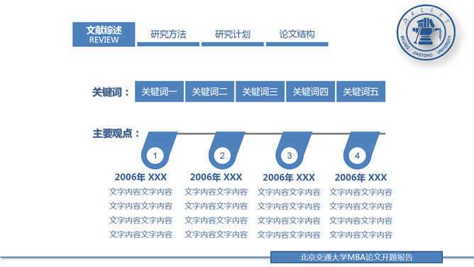 论文答辩开题报告通用PPT模板_第3页PPT效果图