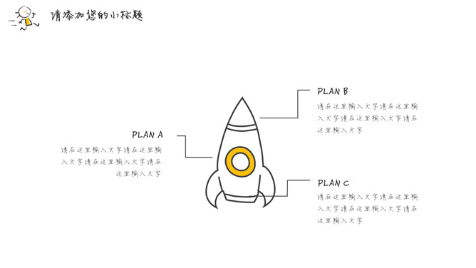 简洁手绘趣味小人PPT模板_第7页PPT效果图