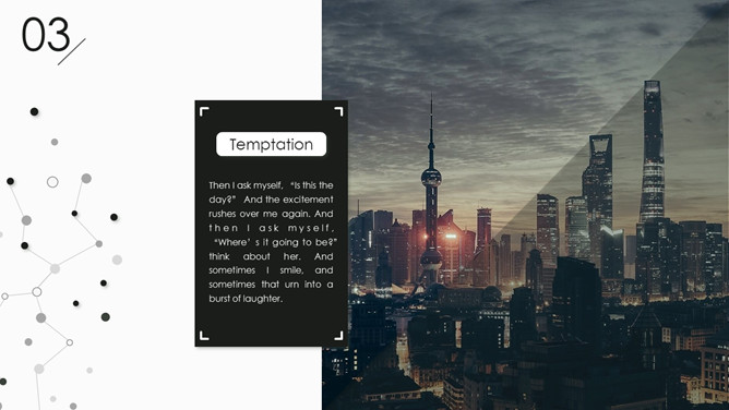 创意极简黑灰点线设计PPT模板_第15页PPT效果图