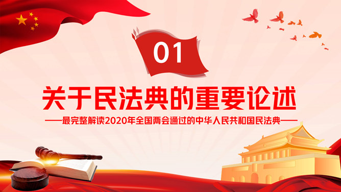 中国首部民法典解读PPT模板_第3页PPT效果图
