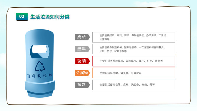 垃圾分类知识宣传PPT模板_第10页PPT效果图