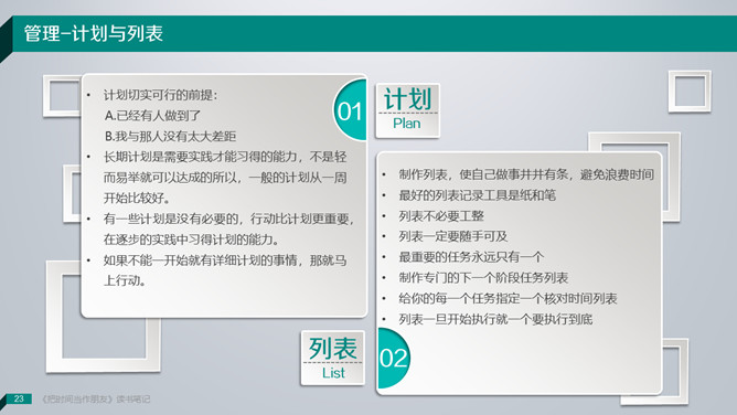 《把时间当做朋友》读书笔记PPT_第15页PPT效果图