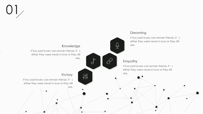 创意极简黑灰点线设计PPT模板_第6页PPT效果图