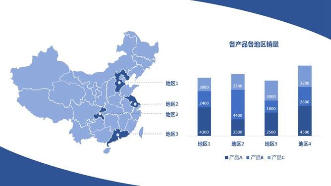简洁蓝色商务多功能PPT模板_第12页PPT效果图