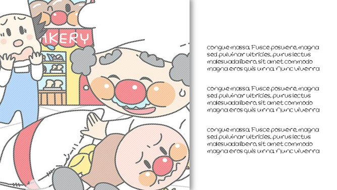 卡通可爱面包超人PPT模板_第4页PPT效果图