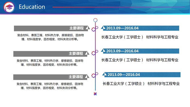 大学生简历幻灯片模板_第2页PPT效果图