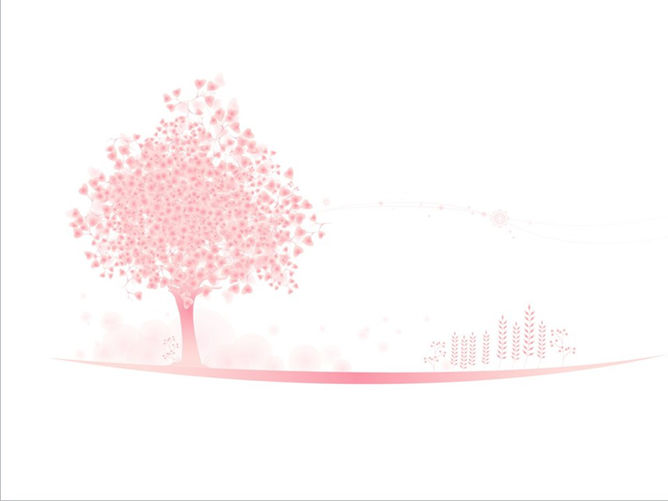 淡雅粉色小树PPT背景图片_第2页PPT效果图