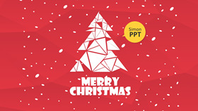 扁平化喜庆圣诞节PPT模板