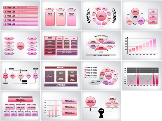 15页女生粉色系PPT图表模板_第0页PPT效果图