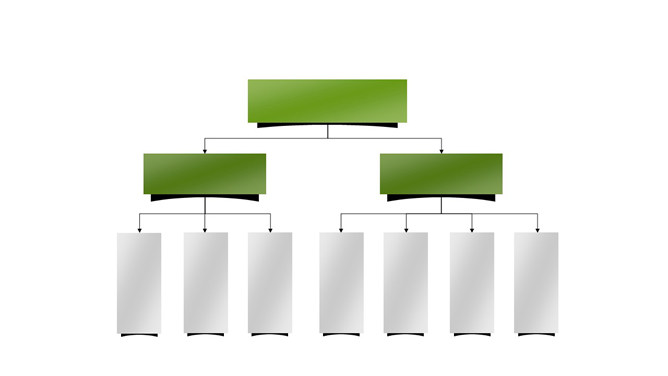 三层组织构架图幻灯片模板_第0页PPT效果图