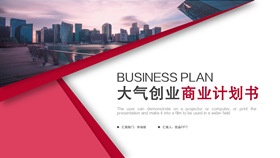 红色大气创业商业计划书PPT模板