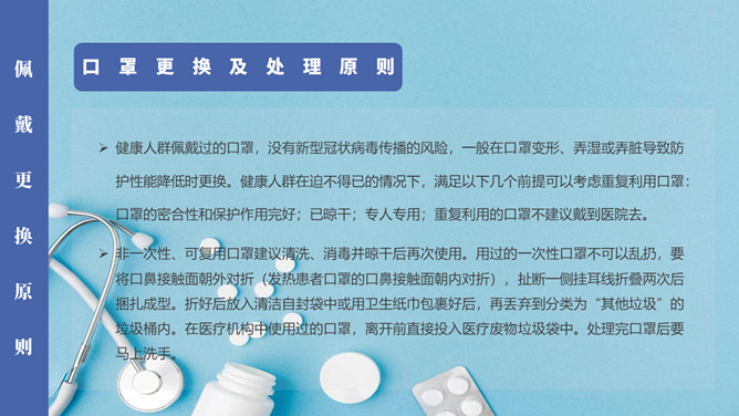 口罩佩戴知识科普PPT模板_第12页PPT效果图