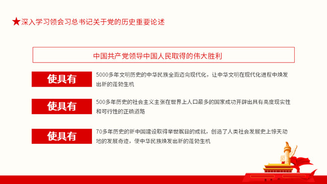 从百年党史汲取智慧和力量PPT模板_第4页PPT效果图